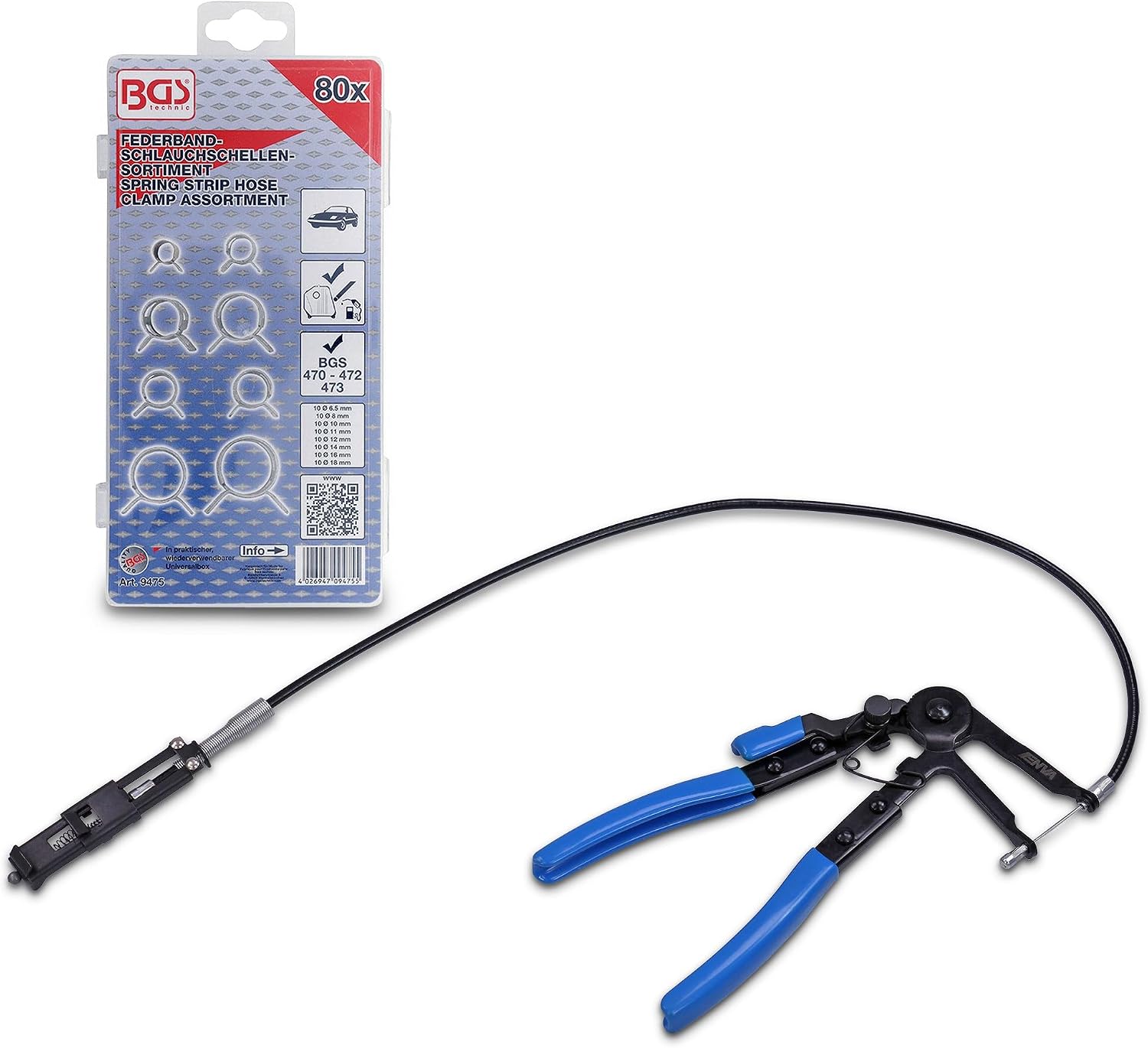 KS TOOLS Schlauchschellenzange mit Bowdenzug 650 mm