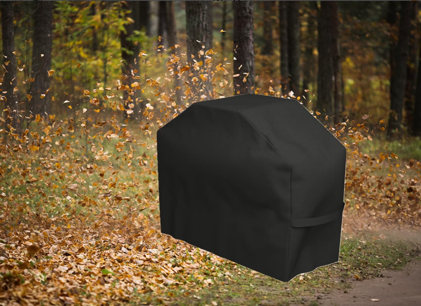 Funda para Barbacoa Impermeable, Cubierta BBQ de Parrilla 210D Oxford Protector, Anti-Viento/Anti-Polvo/Anti-Humedad, Resistente al Desgarro/Agua/Lluvia/Nieve/Sol (145X61X117)