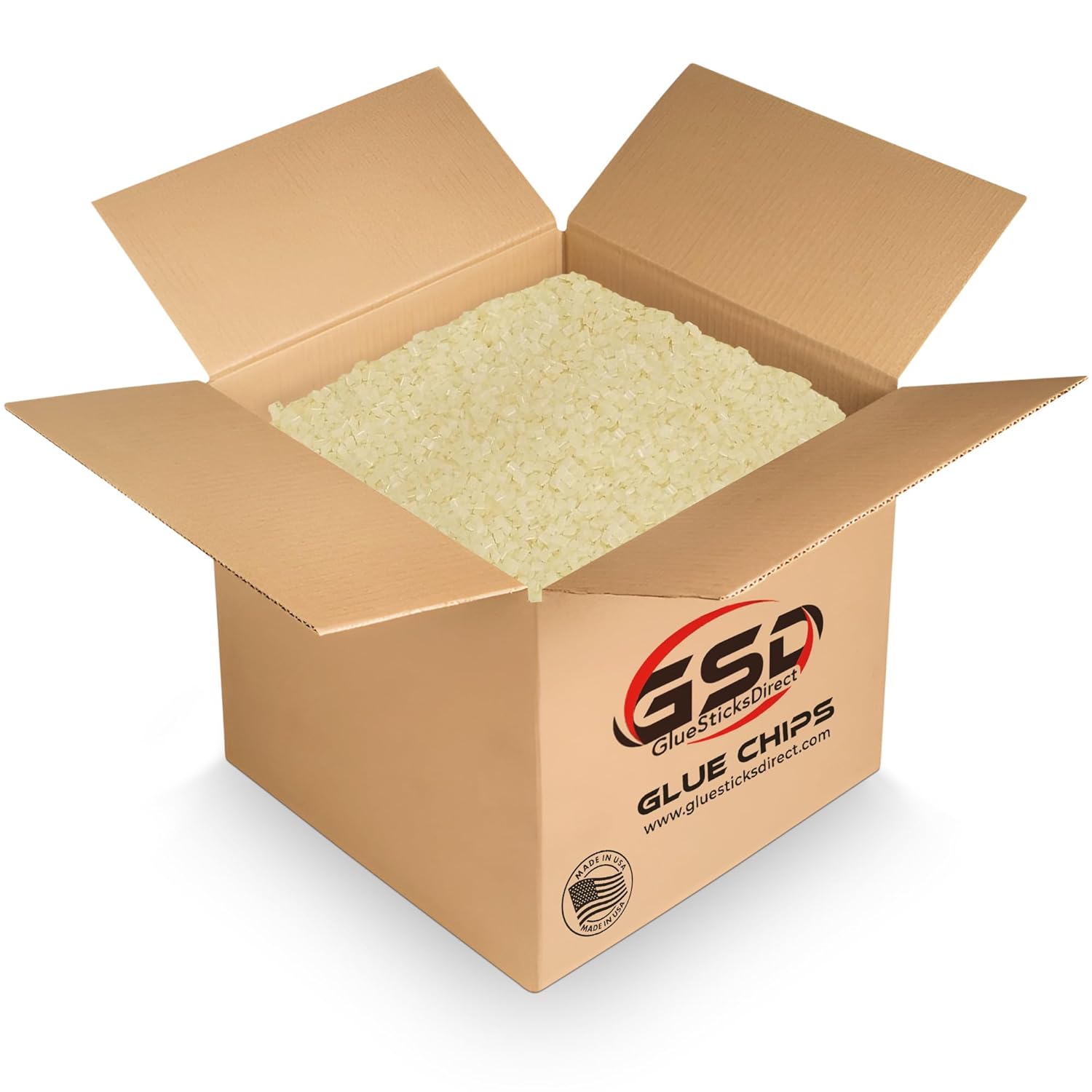 Hot Melt Glue - HM-056 - Bulk Fast Setting Hot Melt Adhesive Chips - Great for Wide Variety of Board & Paper Stock - 25 lbs Bulk - Made in USA