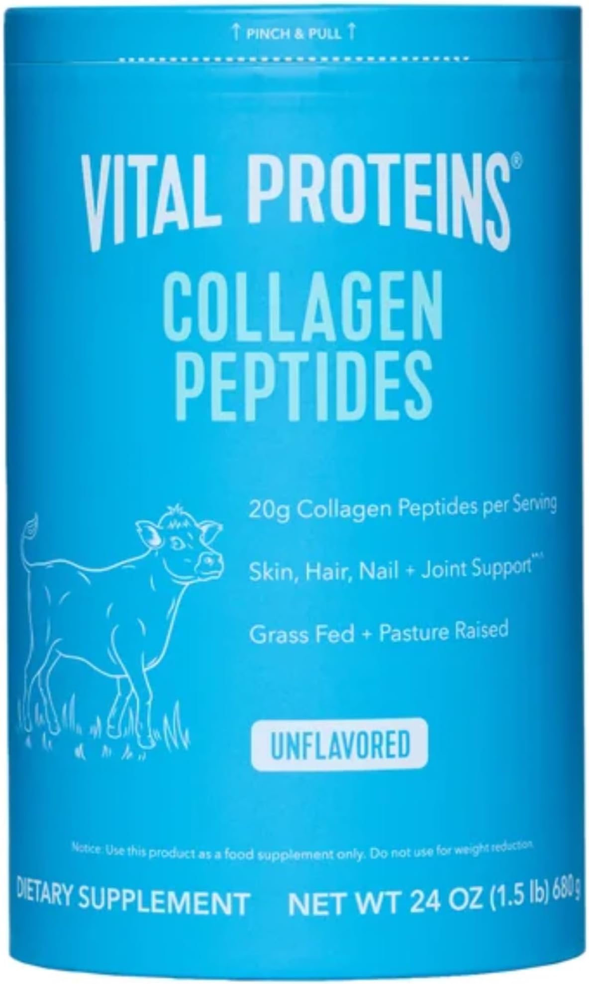 Collagen Peptides Unflavored Dietary Supplement (Net Wt 24 Oz),