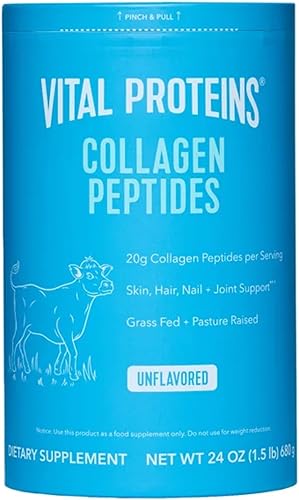 Vital Proteins Suplemento dietético sin sabor de péptidos de colágeno (peso neto 24 onzas),