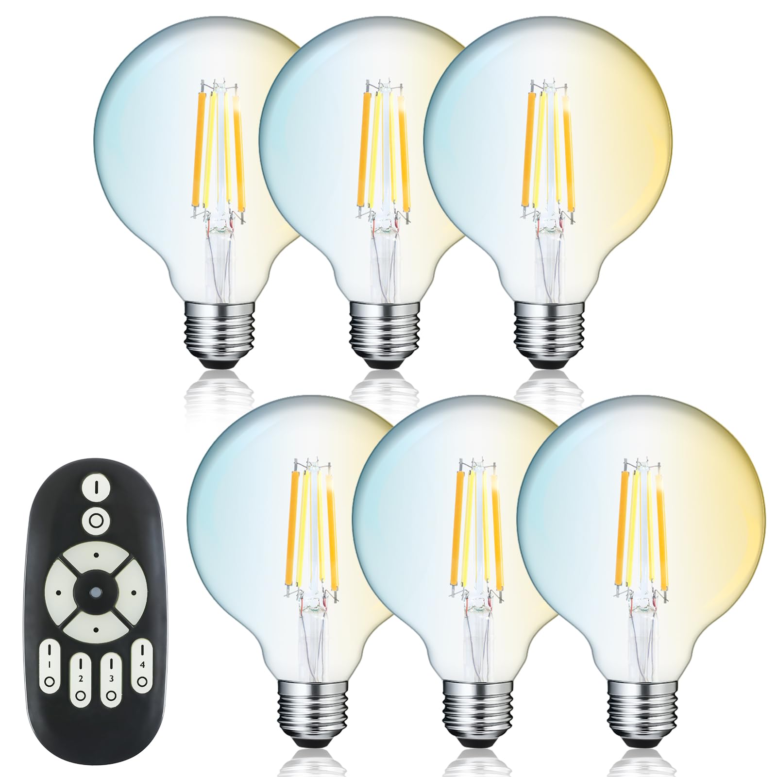 Amazon | 共同照明 【6個セット】LED電球 E26 フィラメント電球 GT-B