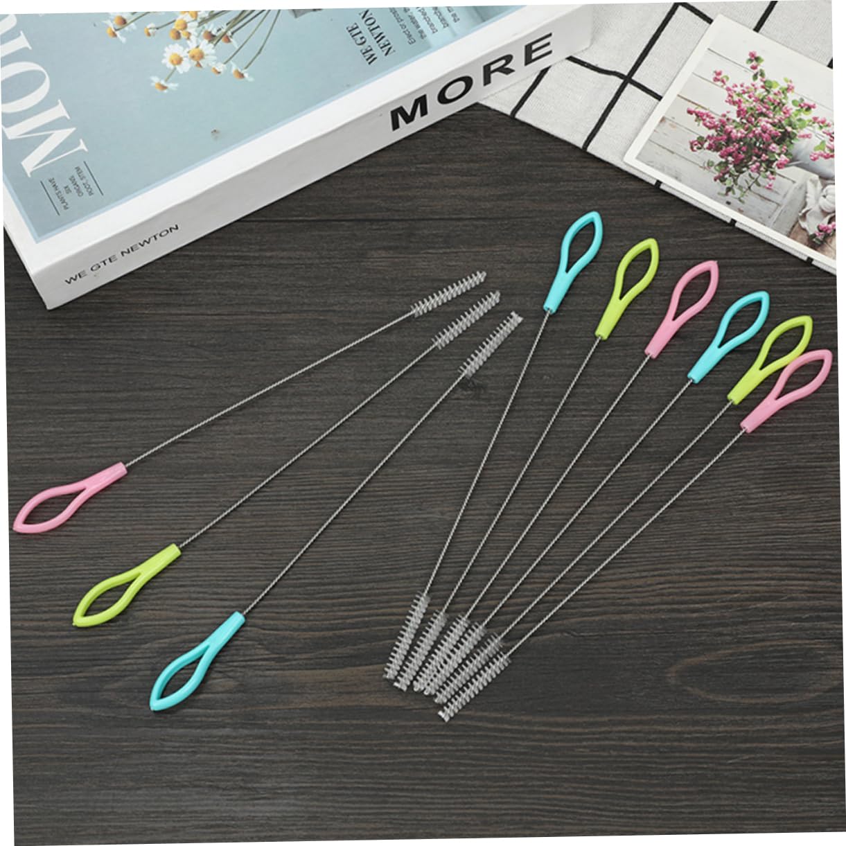 3 Sätze Trinkhalm Bürste Nylon Reinigungsbürste Für Flaschen Für Schmale Flaschenhälse Geeignet Für Edelstahl Zufällige Farbe 50 Stück * 3