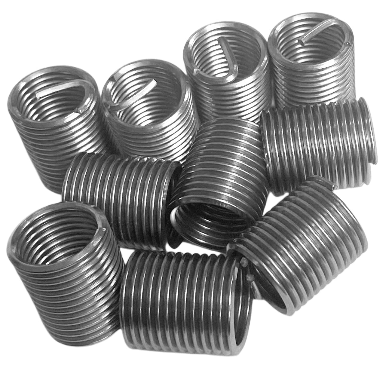 M16 x 2mm x 2D Helicoil Wire Inner Thread Inserts, Coiled Wire Helical Screws, 304 Stainless Steel, Metric, 10Pcs