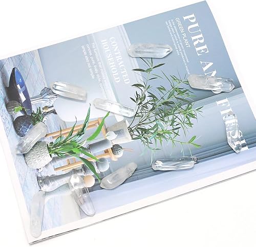 Miniatura 5 de 10 paquetes de cristales de cuarzo transparente naturales pulidos brasileños, cristales y piedras curativas de cuarzo a granel para Wicca, Reiki,