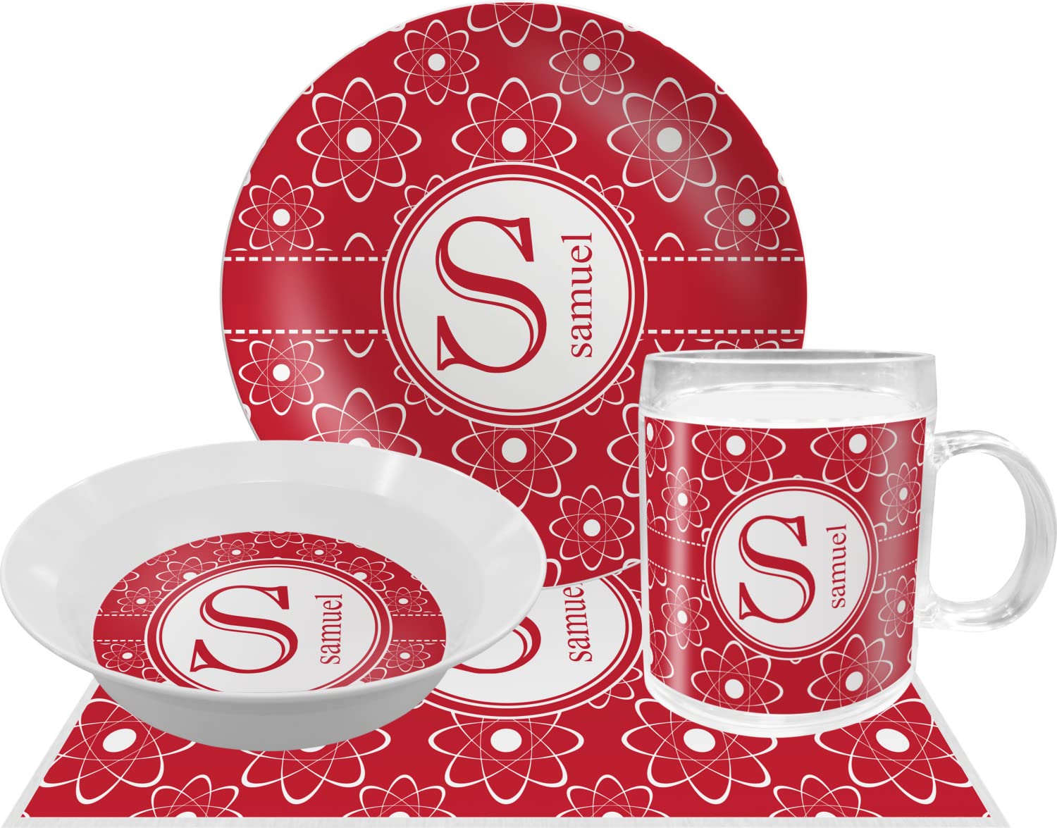 Personalized Atomic Orbit Melamine Bowl - 12 oz