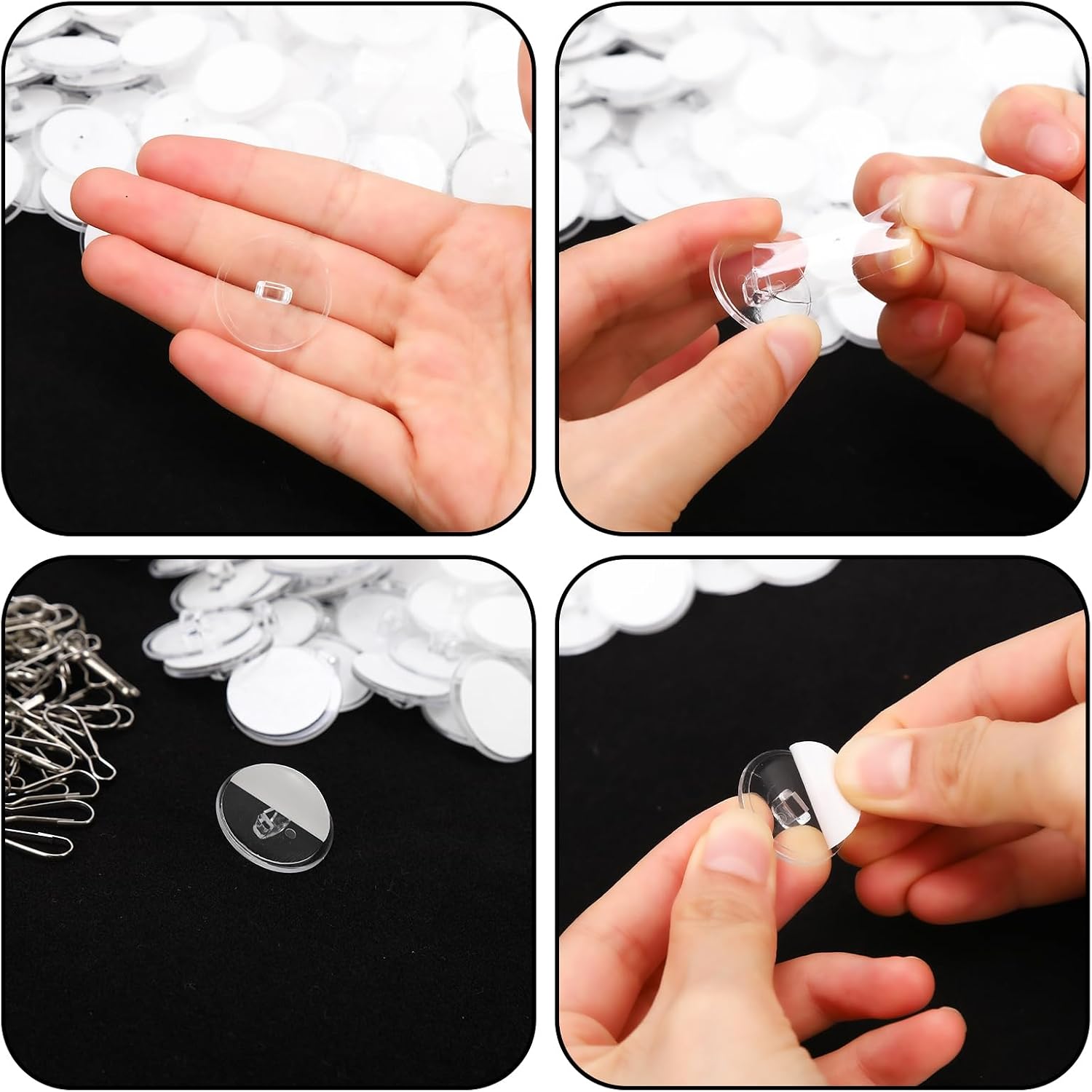120 Pcs Self Adhesive Ceiling Hooks,No-Drill Ceiling Discs Wall Hooks for Banners,Party Decor,Festival Wedding,Christams Decorations