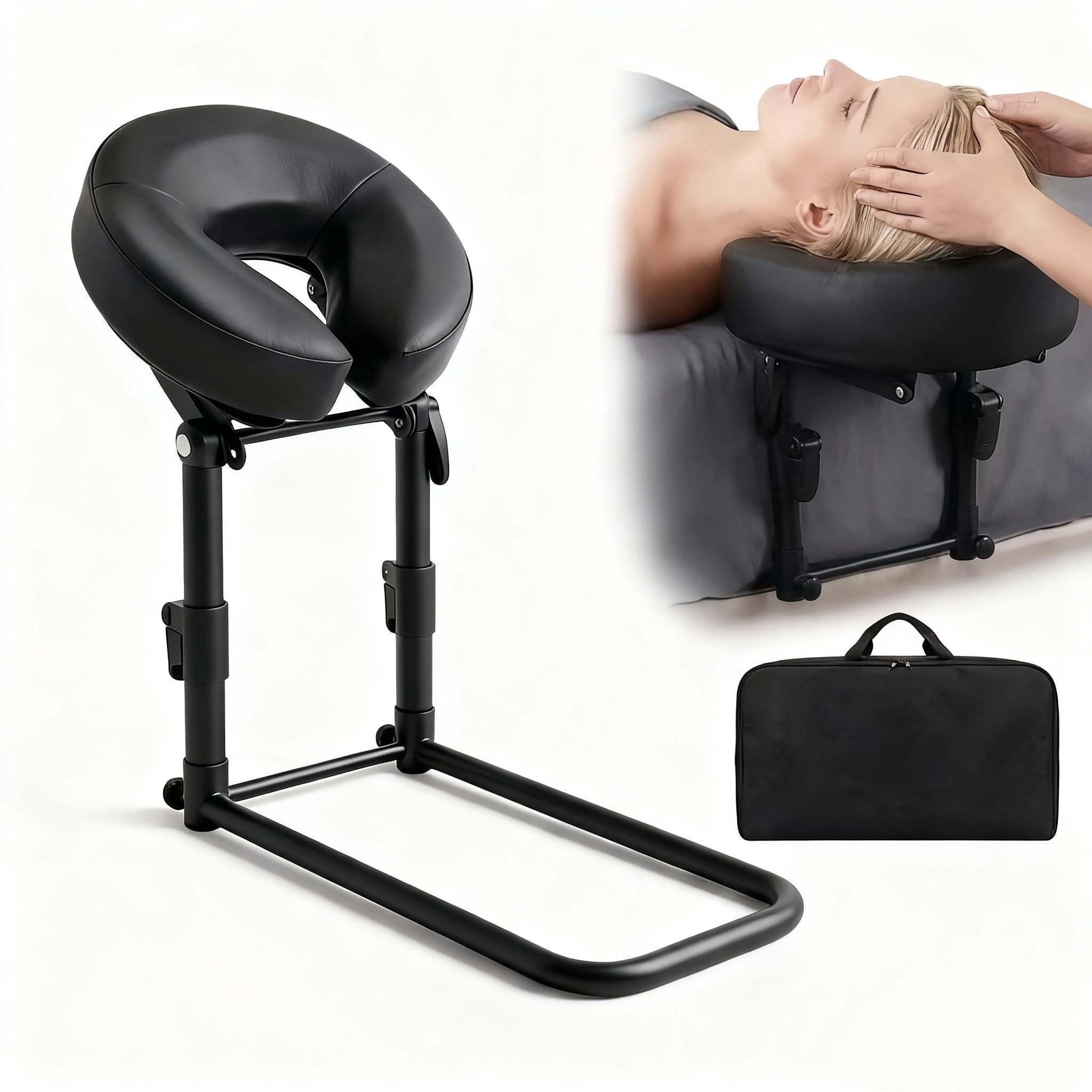 Poggiatesta per massaggi rilassanti a faccia in giù, culla e cuscino per comfort e supporto