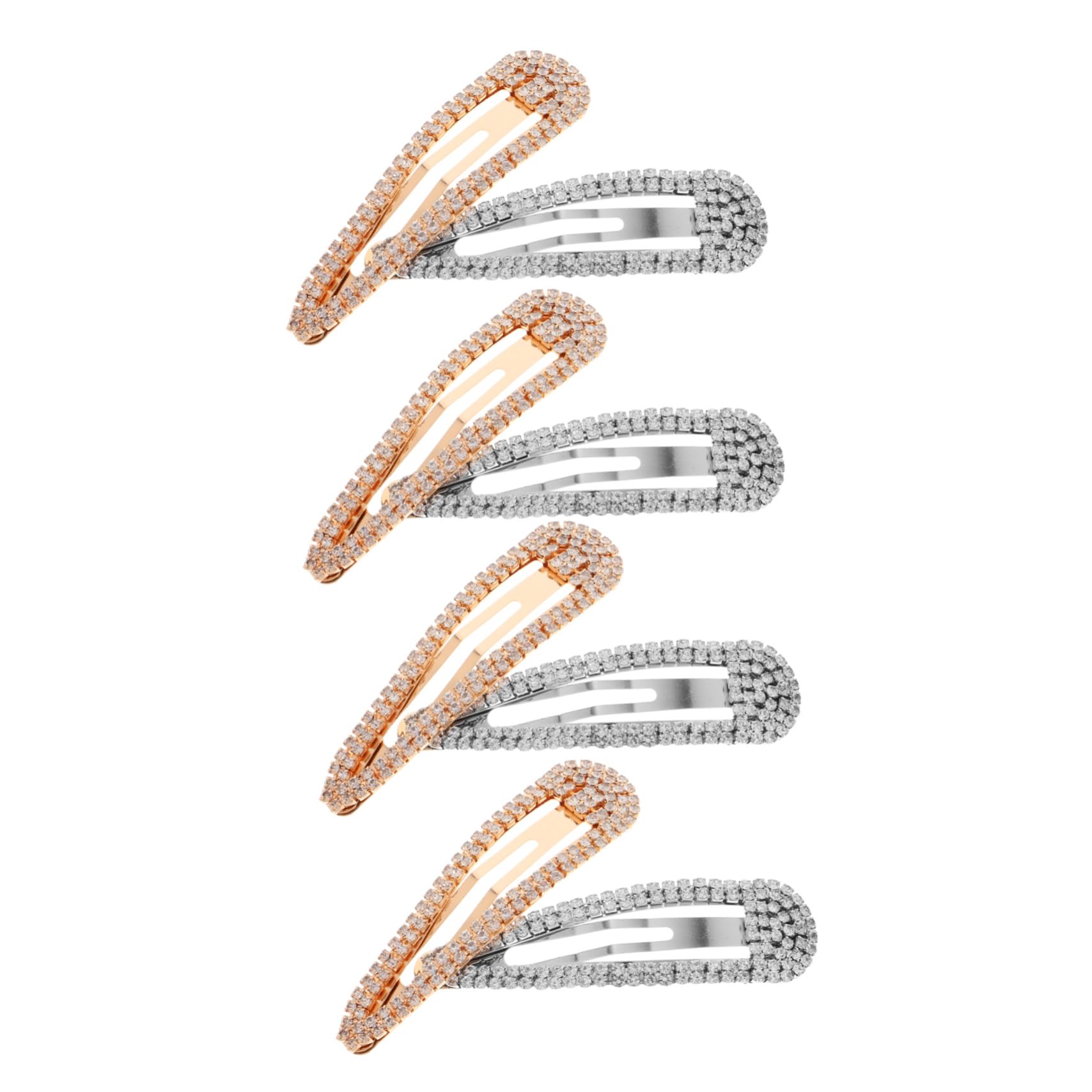 Barrettes de cheveux en strass forme goutte d'eau de qualité - 8