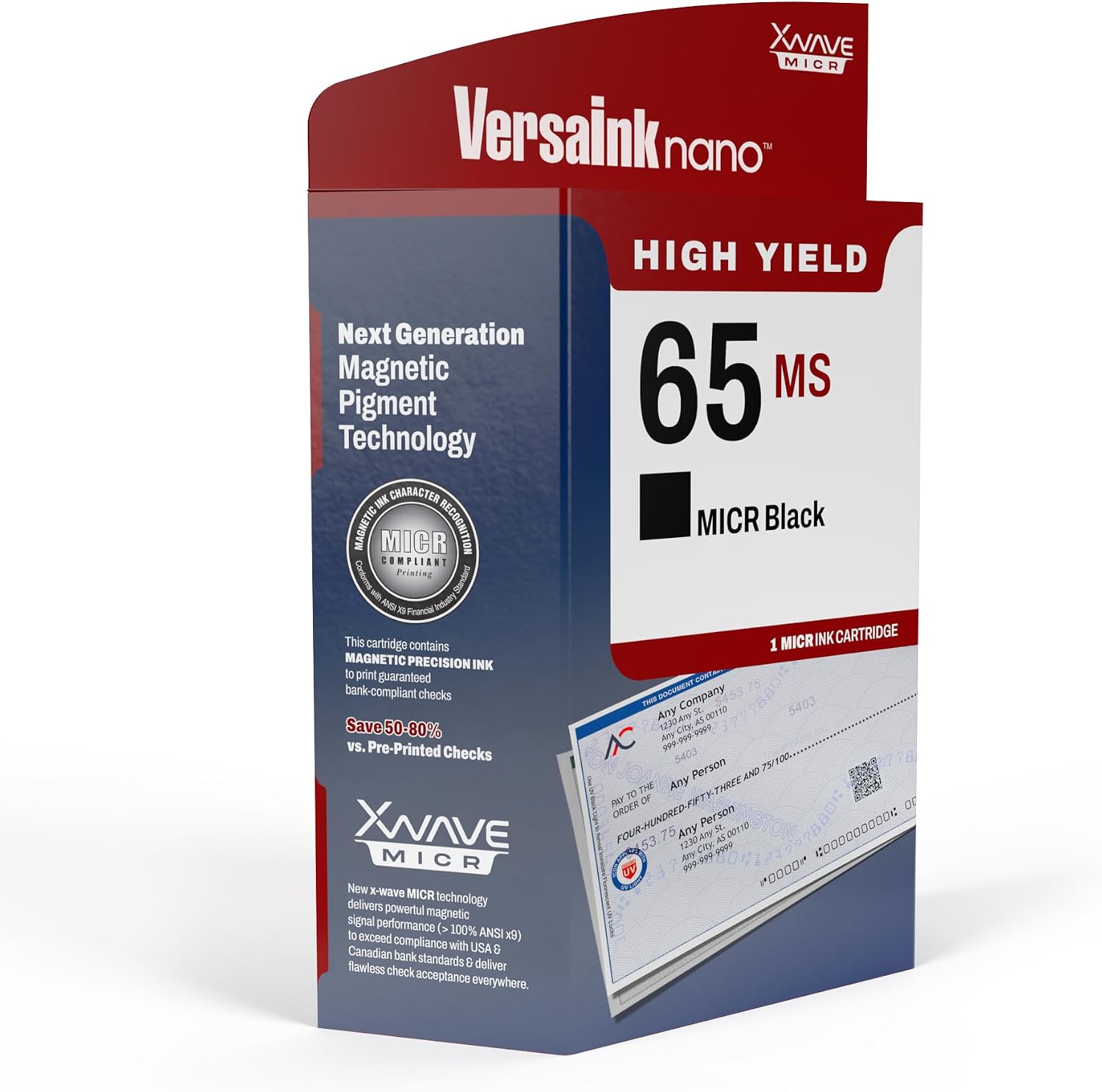 VersaInk-Nano 65 MS MICR Black Ink Cartridge for Check Printing, 1 image 2