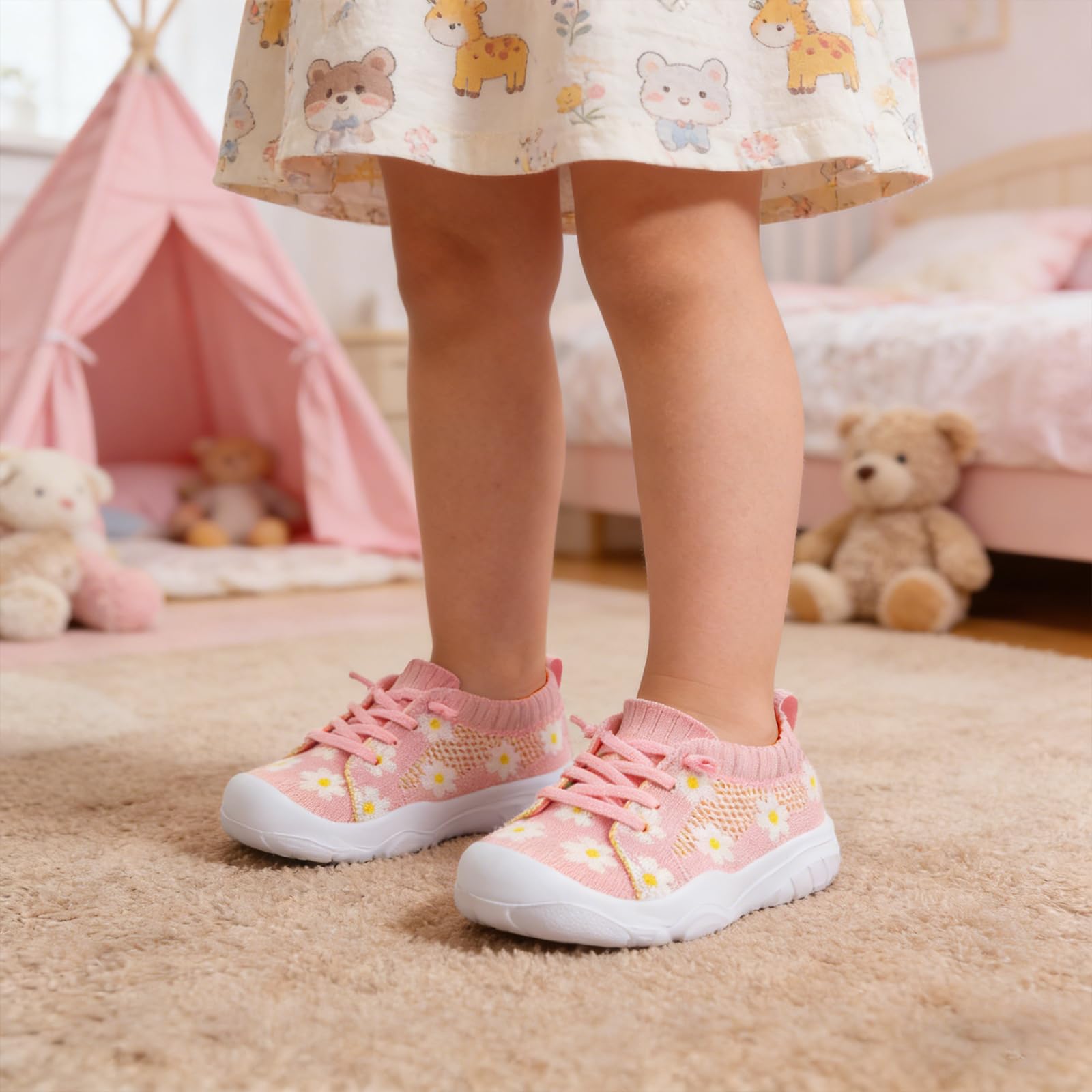 Scurtain Barfußschuhe Kinder Jungen Mädchen Kleinkind Walking Schuhe Leicht Minimalistische Sneaker Atmungsaktiv Freizeitschuhe mit Breite Zehenbox