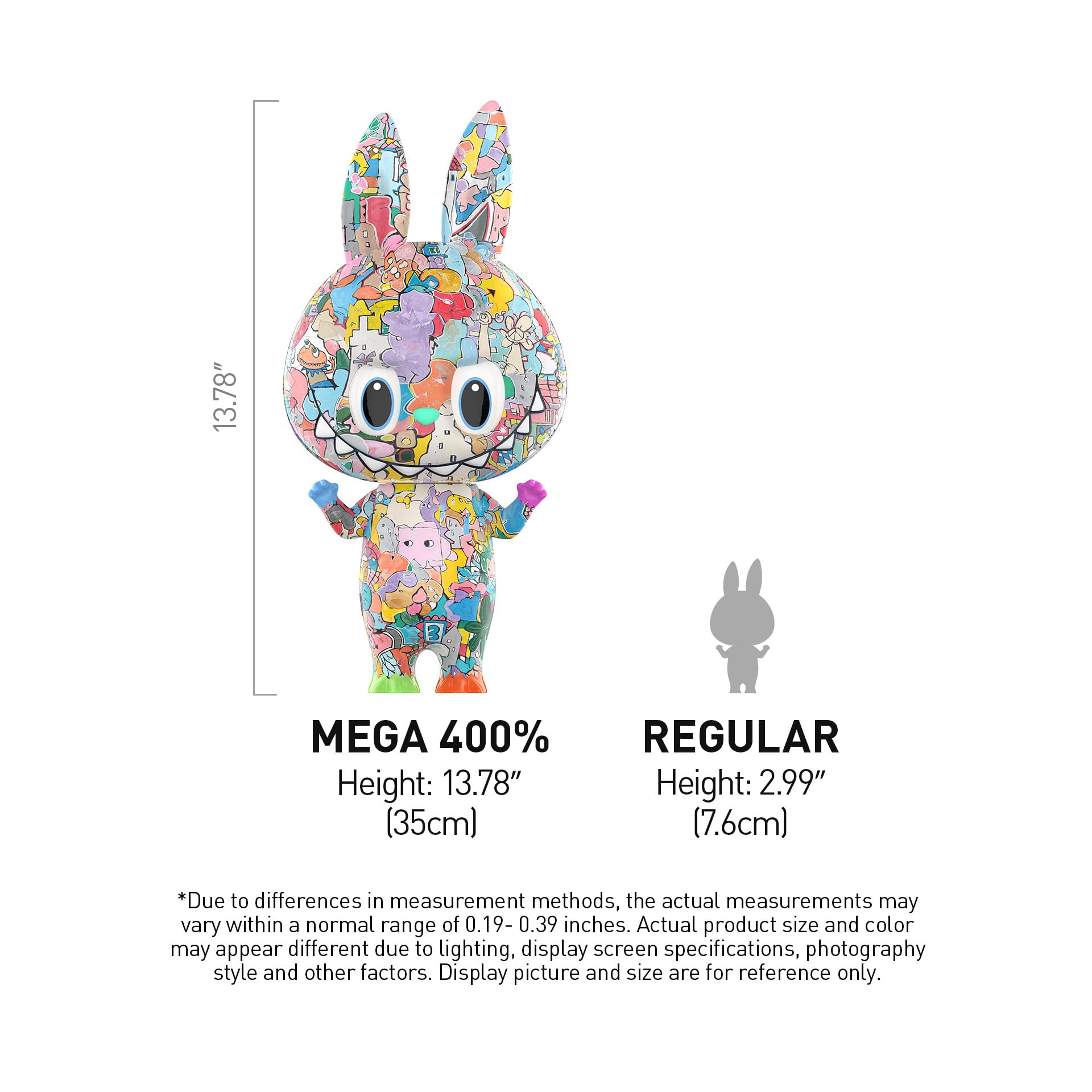 Amazon.com: POP MART MEGA LABUBU 400% Tenth Anniversary, 13.78