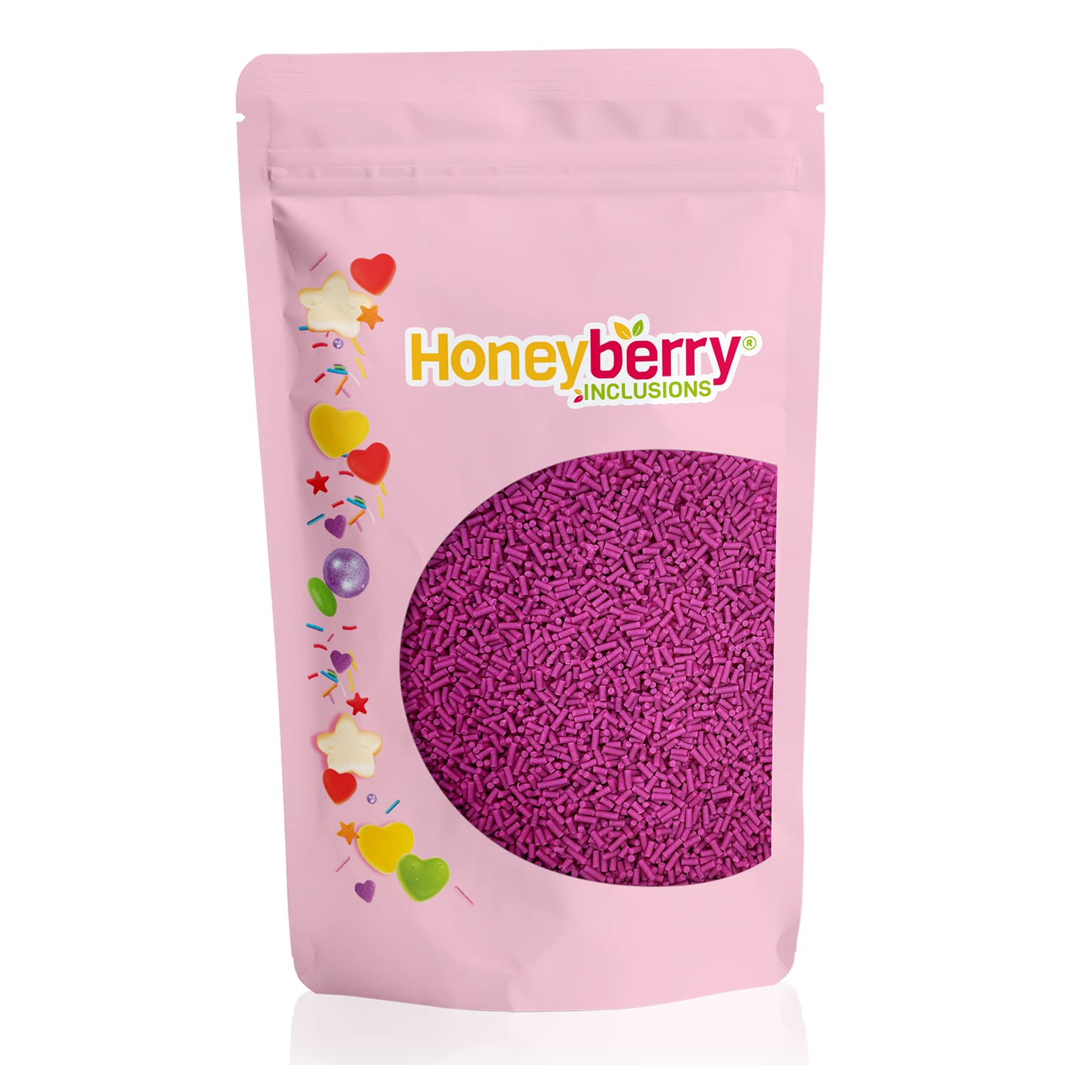 HoneyberryINCLUSIONS Purple Sugar Strands Sprinkles 200g - Premium Edible Decorating Vermicelli Sprinkles for Baking, Cupcake and Cake Decorations, Ice Cream, Dessert and Icing Decoration Toppers