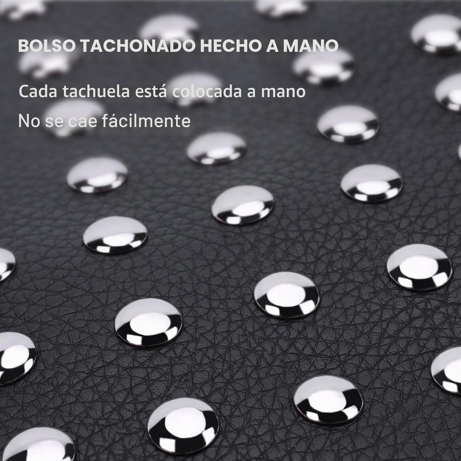 HiTotes Bolso de hombro Y2K con tachuelas para mujer, bolso con tachuelas, bolso de mano Y2K, bolso de mano de piel, bolso de mano de diseñador con tachuelas