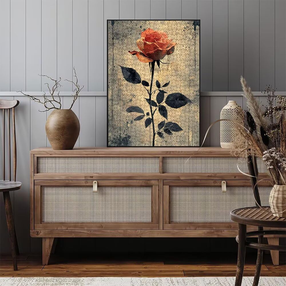 Puzzle 6000 Pezzi, Rose Retro 3D Puzzle per Adulti Impegnativo, Educa Puzzles Artistico, Divertente E Stimolante Puzzles Decorativo per La Famiglia, Regalo e Decorazione Pareti DX0YL6-665