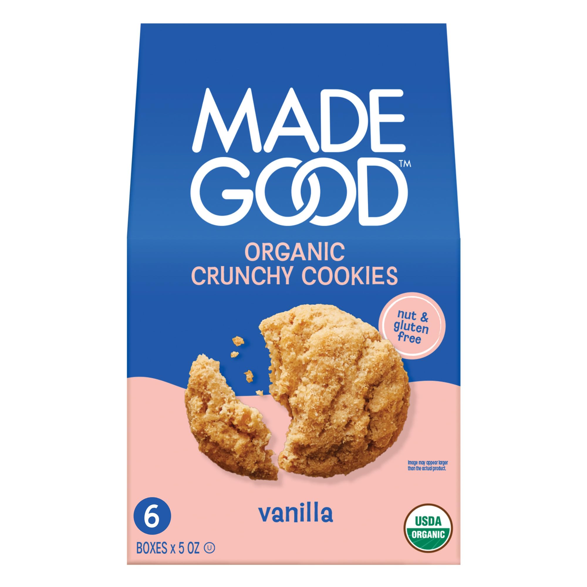 Amazon.com: MadeGood Vanilla Crunchy Cookies (6 Boxes, 7oz Each