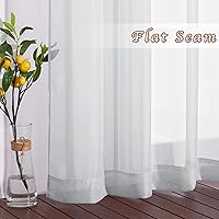 Vista 6 de NICETOWN Cortina transparente para puerta de patio, cortina vertical de gasa, panel de cortina extra ancho, tratamiento de ventana para puerta Gris