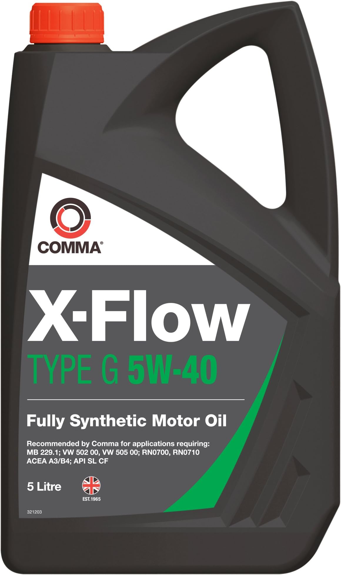Comma XFG5L 5L X-Flow Type G Fully Synthetic 5W40 Motor Oil