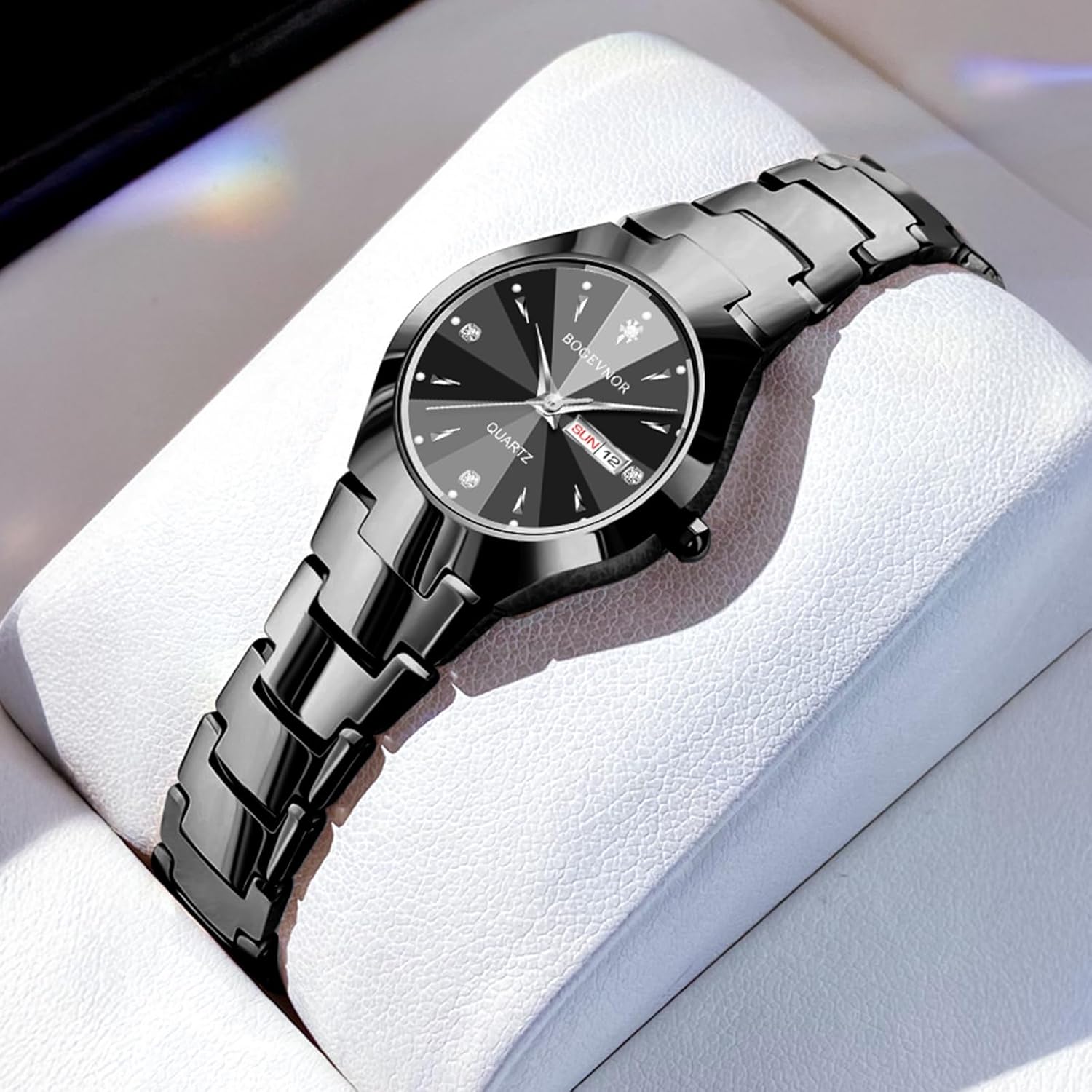 Minimalist Watches for Women Business Dainty Ladies Watches with Day and Date Luxury Stainless Steel Analog Quartz Wrist Watch for Women Waterproof Female Dress Watch - Image 3