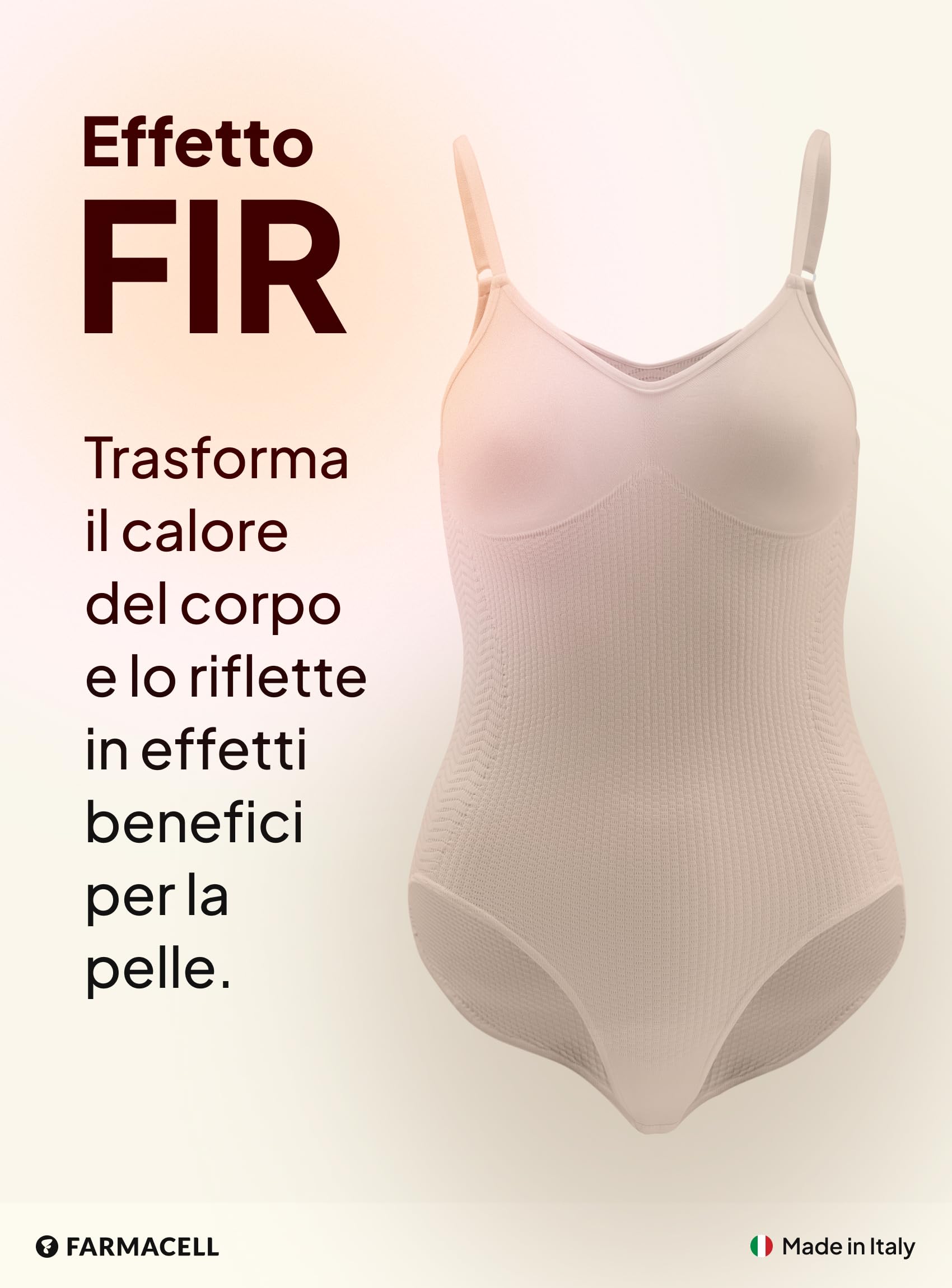 FarmaCell Body Donna Anticellulite con Effetto FIR, Made in Italy, 1108