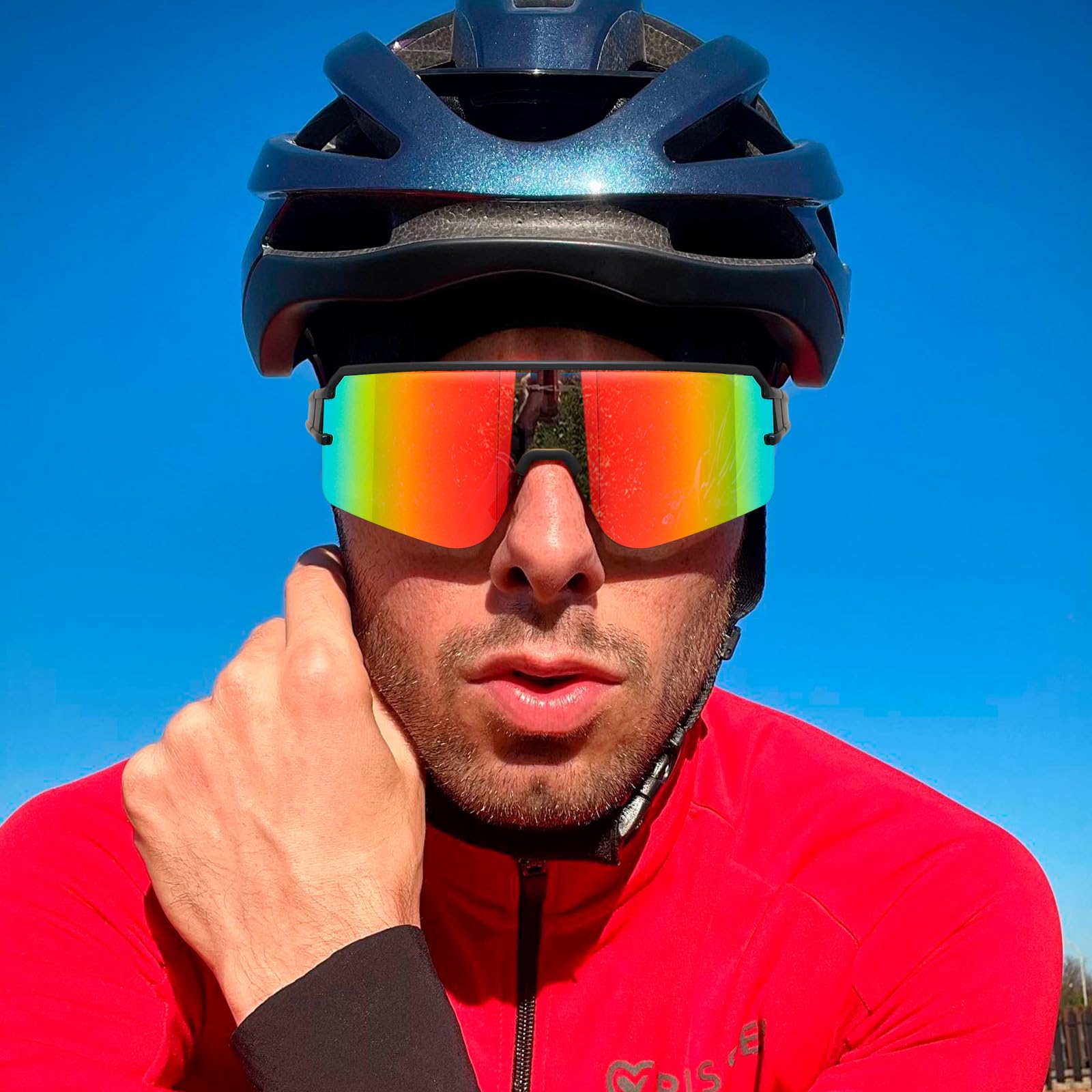 VEWOE Cycling Glasses Polarized Sports Sunglasses, UV400 Baseball Sunglasses Softball Running Biking for Men Women