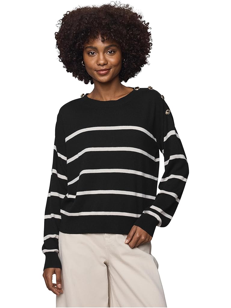 Black Splendid Stephanie Stripe Sweater
