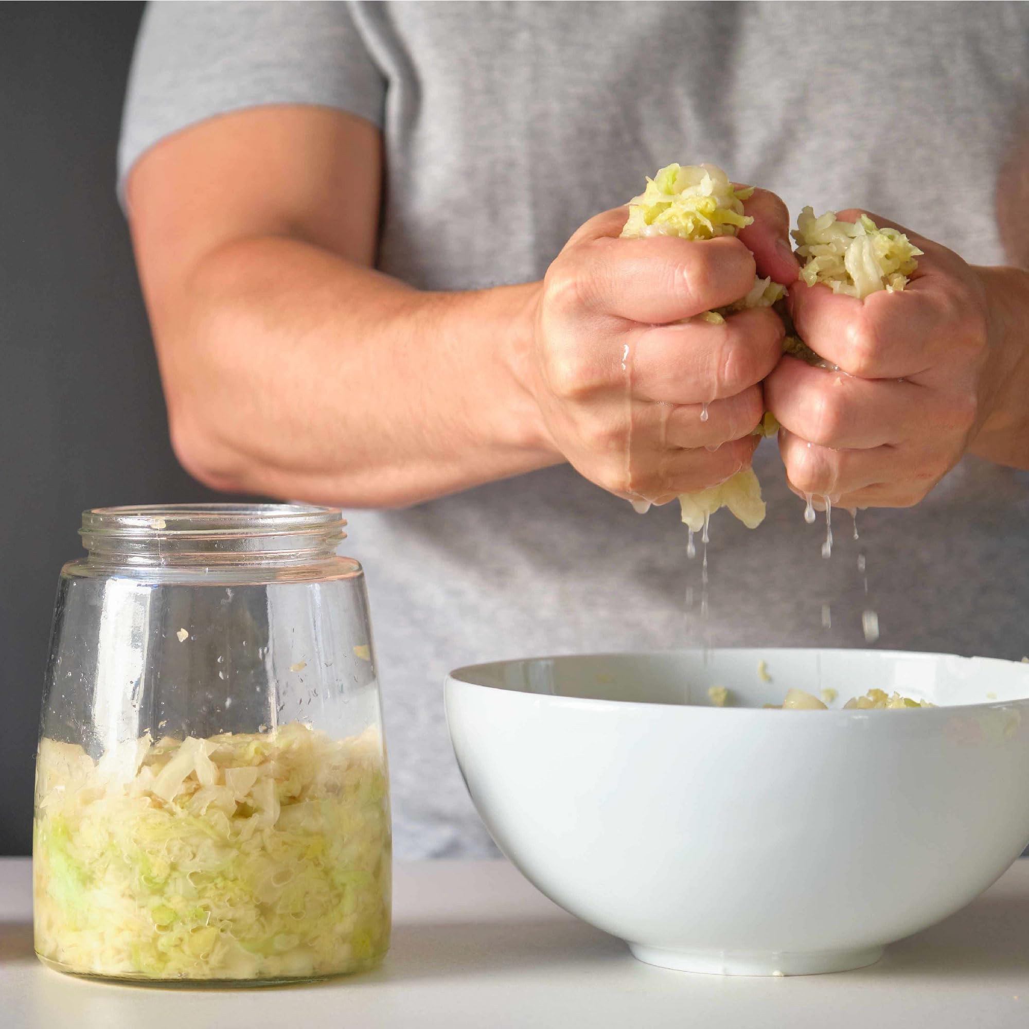 Bocaux Fermentation 2.2L 2 Bocaux Fermentation 2,2L Avec Valve - Pour Kéfir, Kimchi, Choucroute Maison Joint Bocaux Le Parfait