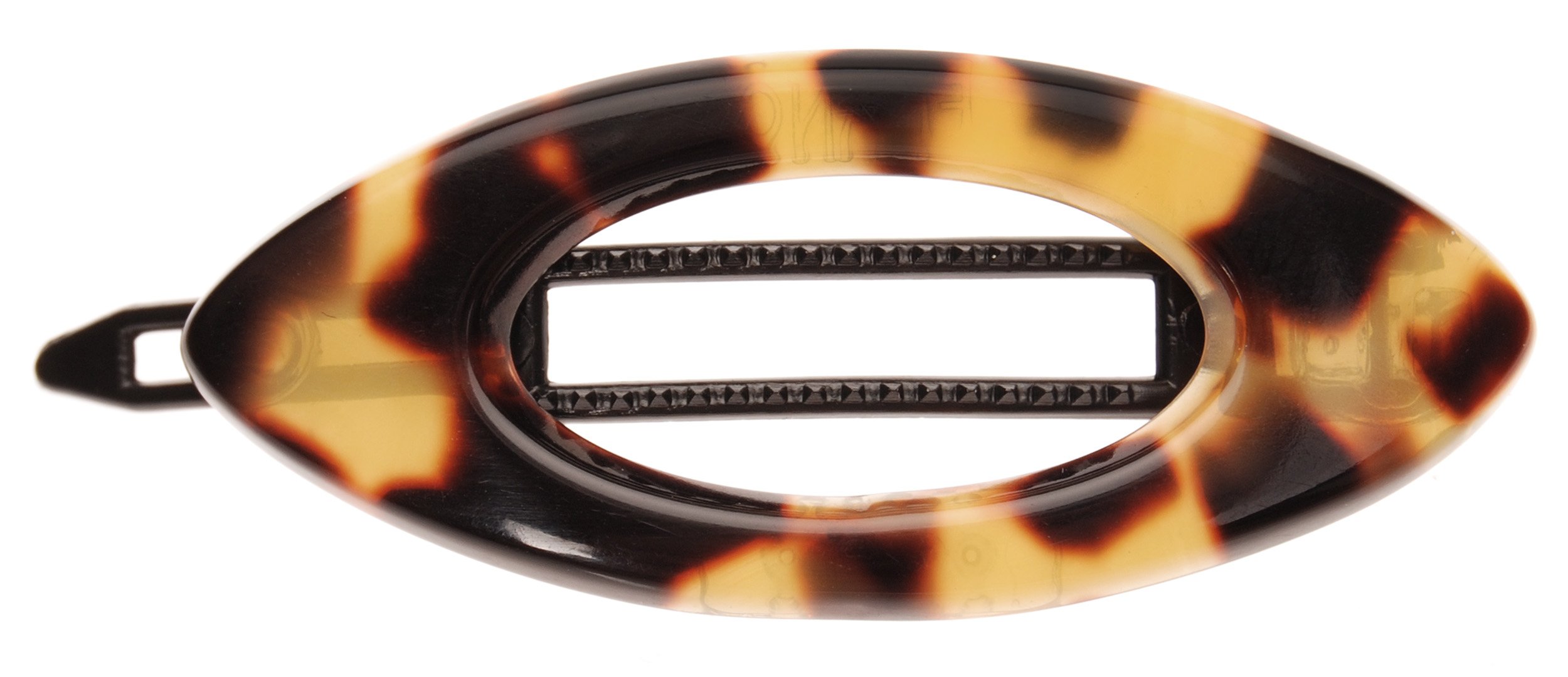 France Luxe Mini Cutout Oval on Plastic Tige Boule Barrette - Tokyo