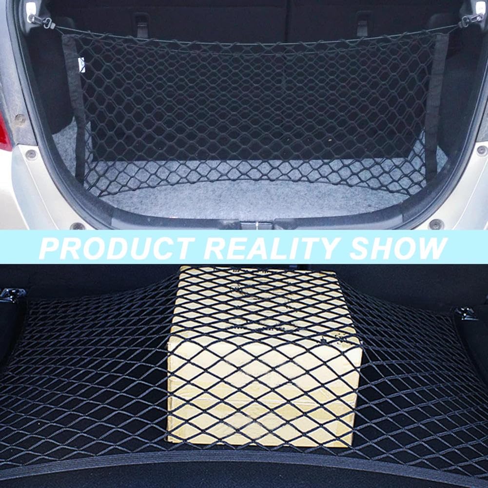 TNSRAY Filet de Rangement de Coffre de Voiture Extensible Jusqu'à