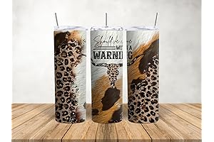 20 Oz Cowhide and Bull Skull Tumblers, Set of 3, Country Western Style