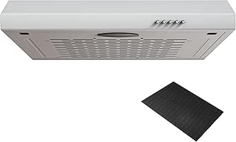 FIREGAS Afzuigkap 60 cm, wandafzuigkap 335 m³/h, touchbediening, LED- verlichting, geschikt voor afvoer en recirculatie, 3 standen, energieklasse A, roestvrij staal