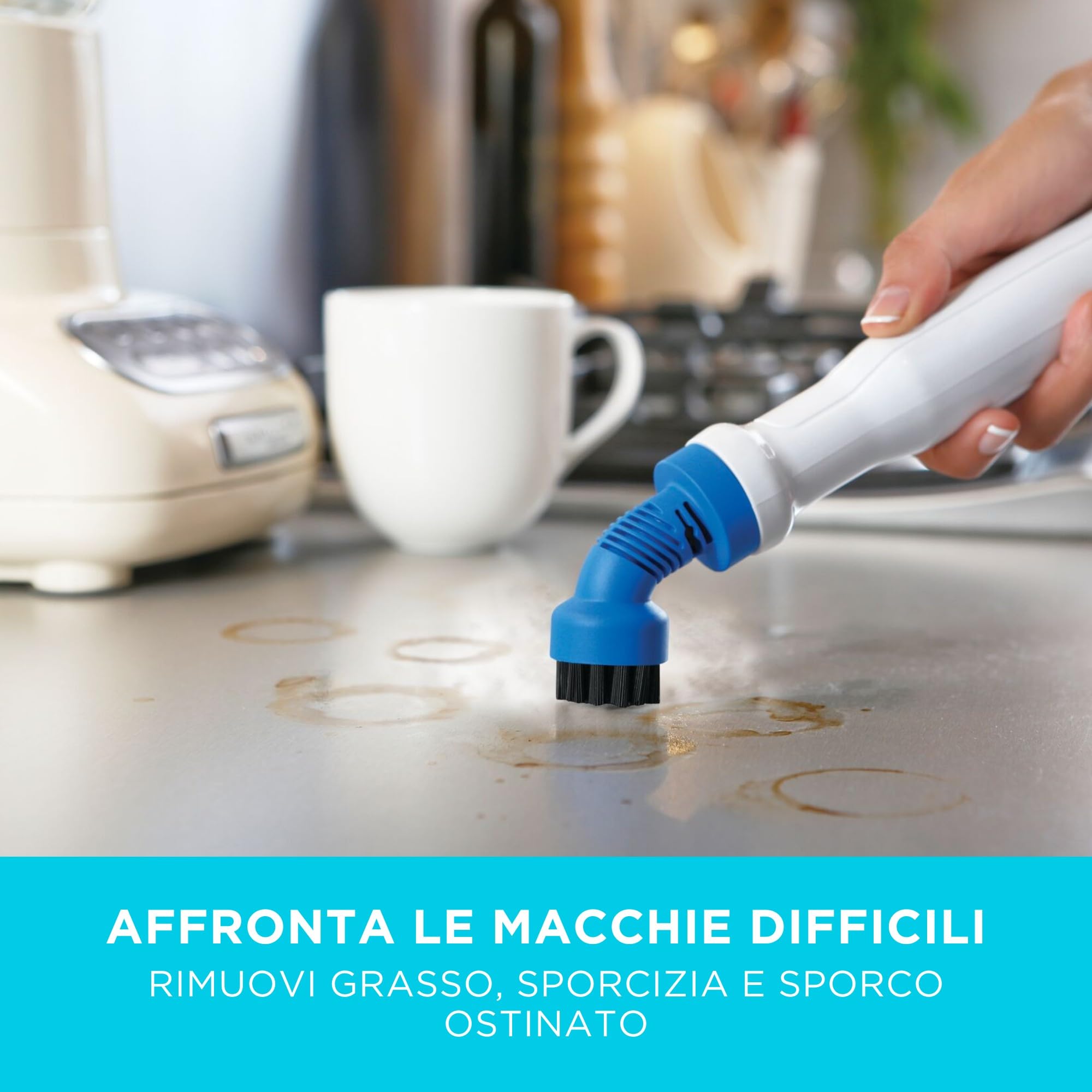 BLACK+DECKER FSMH1321JSM-QS Lavapavimenti a vapore STEAM-MOP 13 in 1, Sistema di Pulizia Guanto Steamitt, con Generatore di Vapore Portatile, 1300W