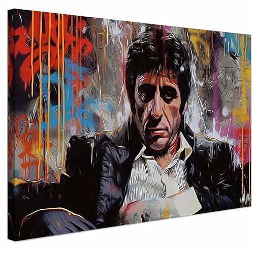 AREDE Tableau Décoration Murale sur Toile | Cicatrices d'Al Pacino