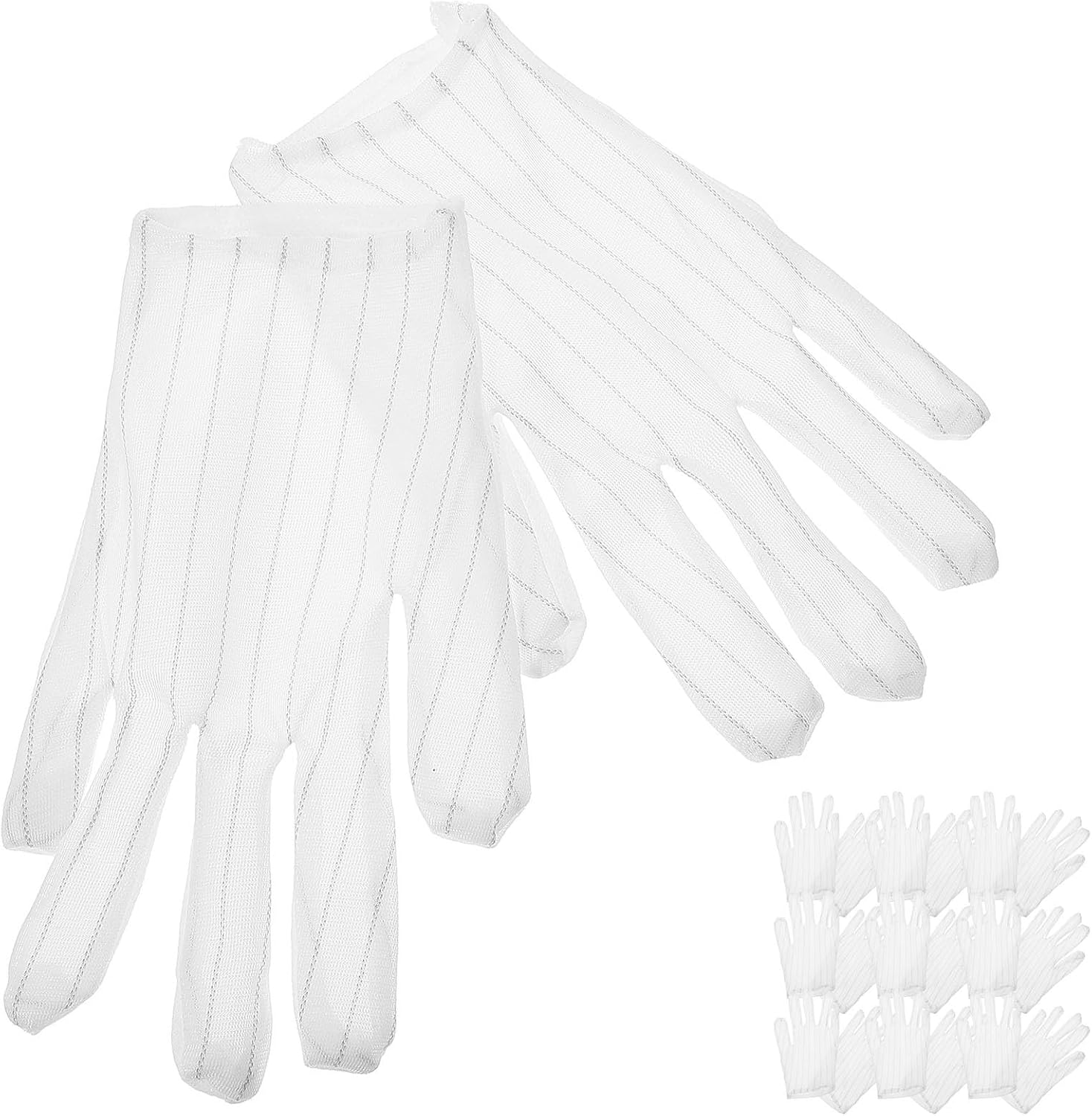 ARTIBETTER Anti Static Work Gloves Non Slip Dot Grip Gloves for Men and Women for Cleaning and Coin Handling 10 Pairs