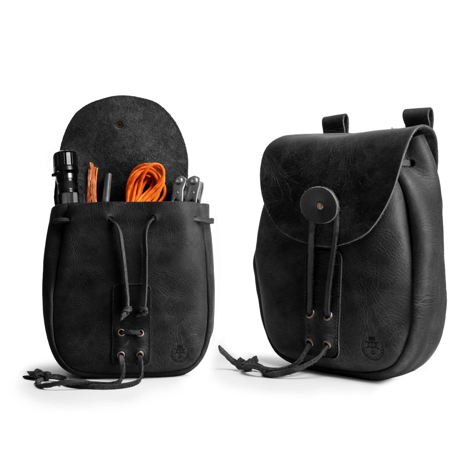 Bushcraft Tasche, tragbare sichere Tasche zur sicheren Aufbewahrung von Geld, Münzen, Rechnungen, Wertsachen, Vollnarbenleder, handgefertigt
