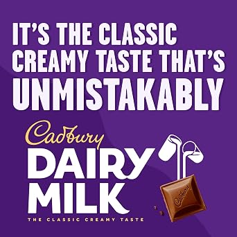 Cadbury Dairy Milk Chocolate Bar, Bulk Buy, 280 g (Pack of 13 Bars)