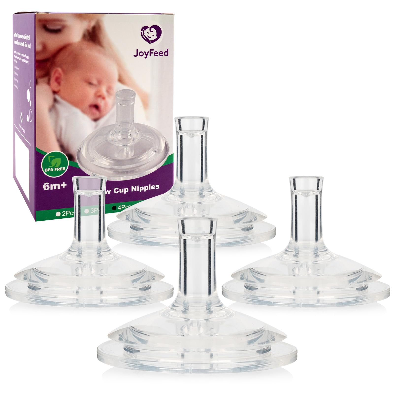 Straw Cup Conversion Nipple for Philips Avent Natural Baby Bottle, My Grippy Spout Sippy Cup and Natural Trainer Sippy Cup,Leak-Proof,Fast Flow Soft