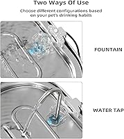 Vista 7 de Cat Water Fountain Stainless Steel 3.2L/108oz Capacity, Automatic Pet Water Dispenser with Quiet Pump, and Dishwasher Safe Design for Cats, Dogs(Cat