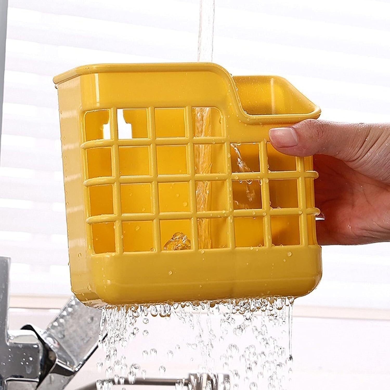 Utensil Holder,Home Storage Box Wall-Mounted Drain Kitchen Punching-Free Organizadores Pen Racks,