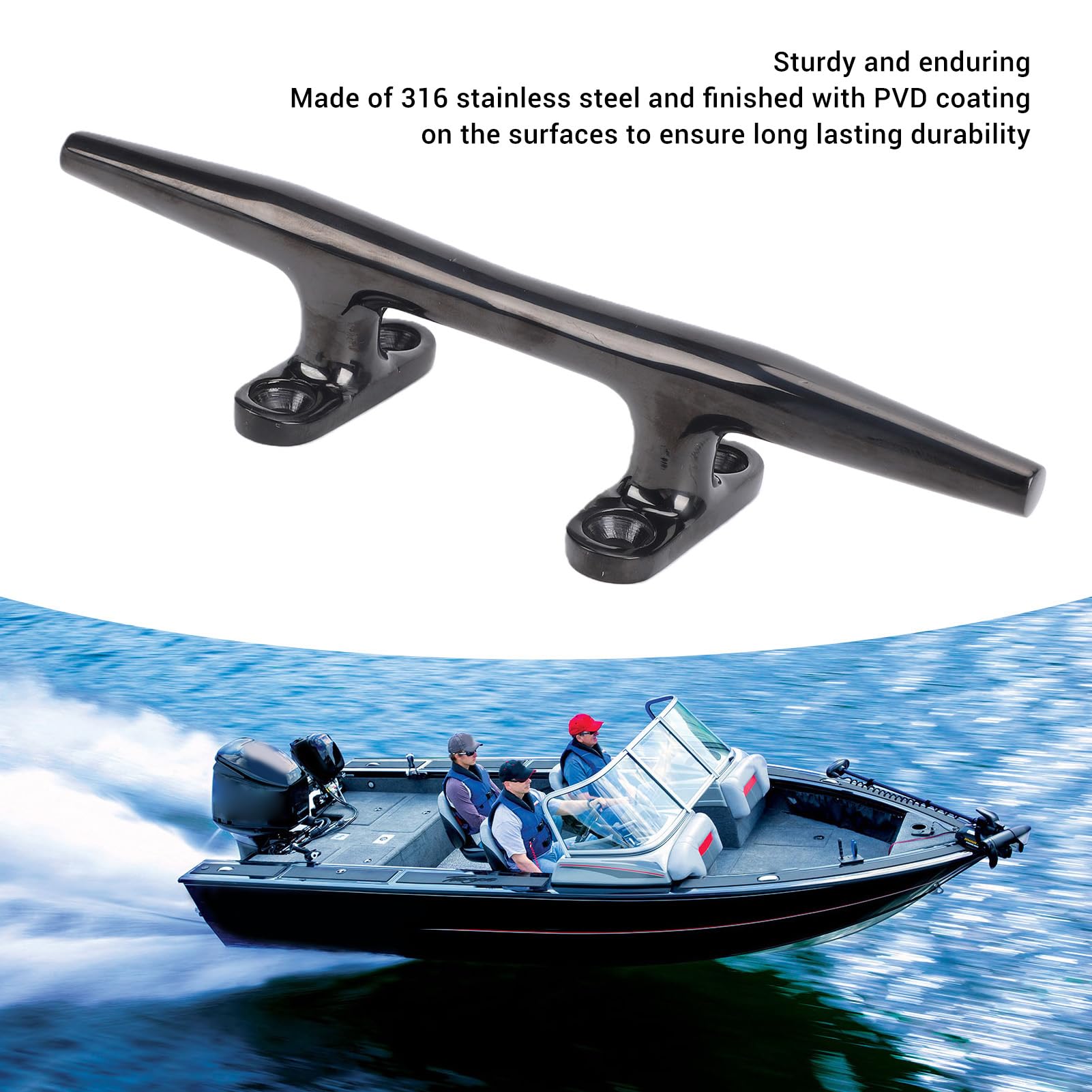 Bitte per Barche da 8 Pollici, Bitta per Ormeggio in Acciaio Inox con Base Aperta, Bitta per Ormeggio Kayak per Yacht, Navi, Canoe, Decorazioni Marittime