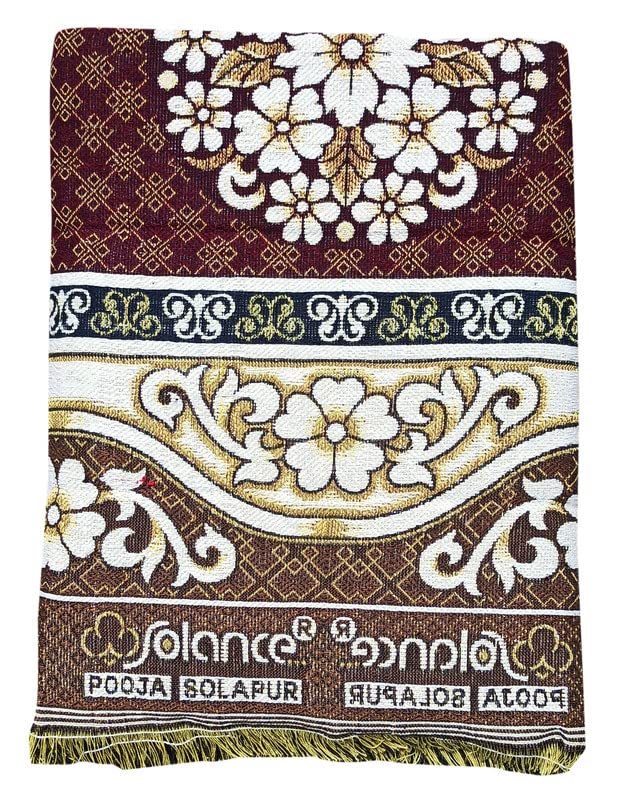 Solance by Mandhania Solapur Chaddar Cotton Blanket, Bed Sheet Single Bed Full Size Pack of 1 (PCSS103)-image-39
