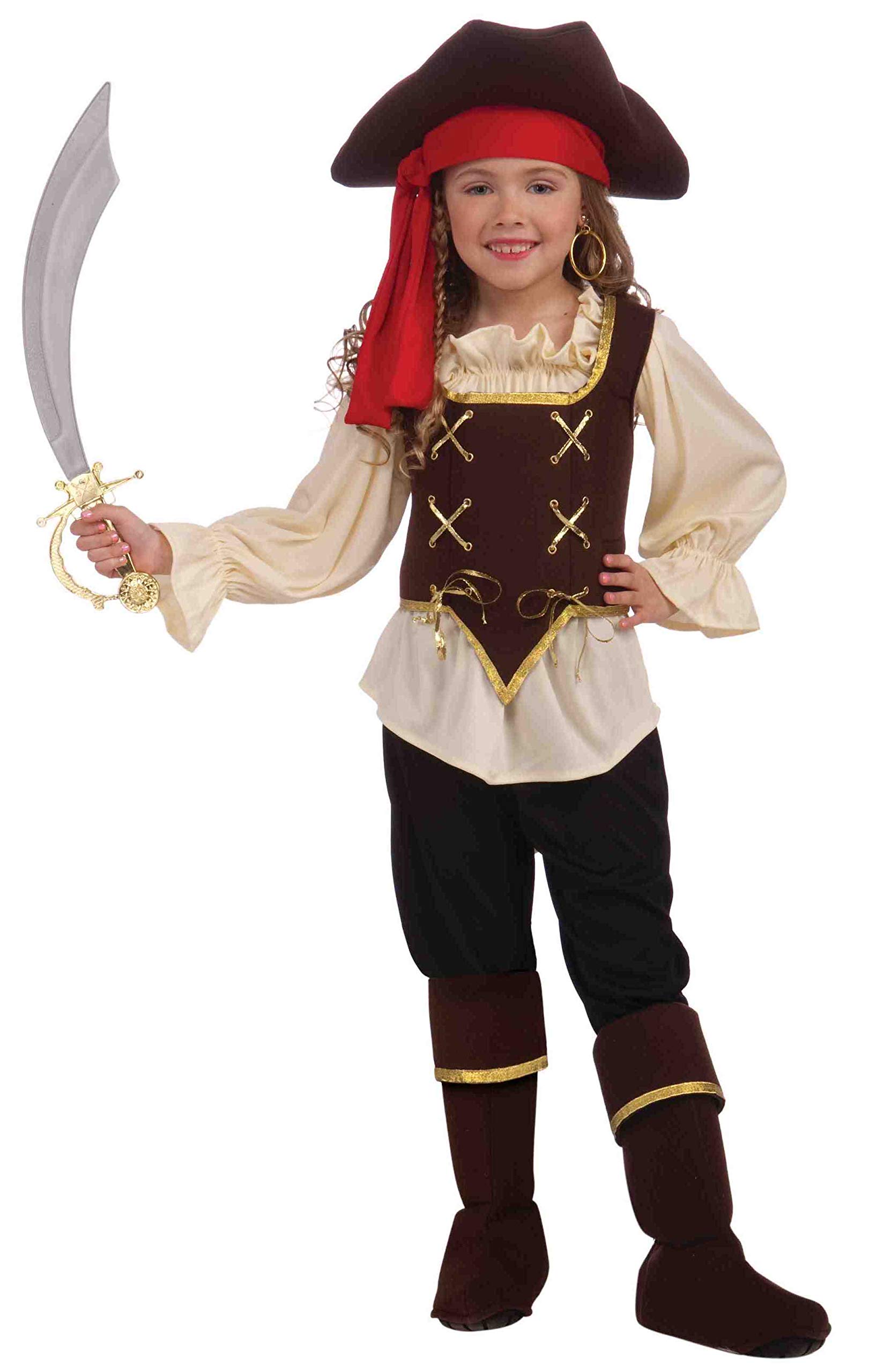 RubiesBuccaneer Girl Costume, Child Large