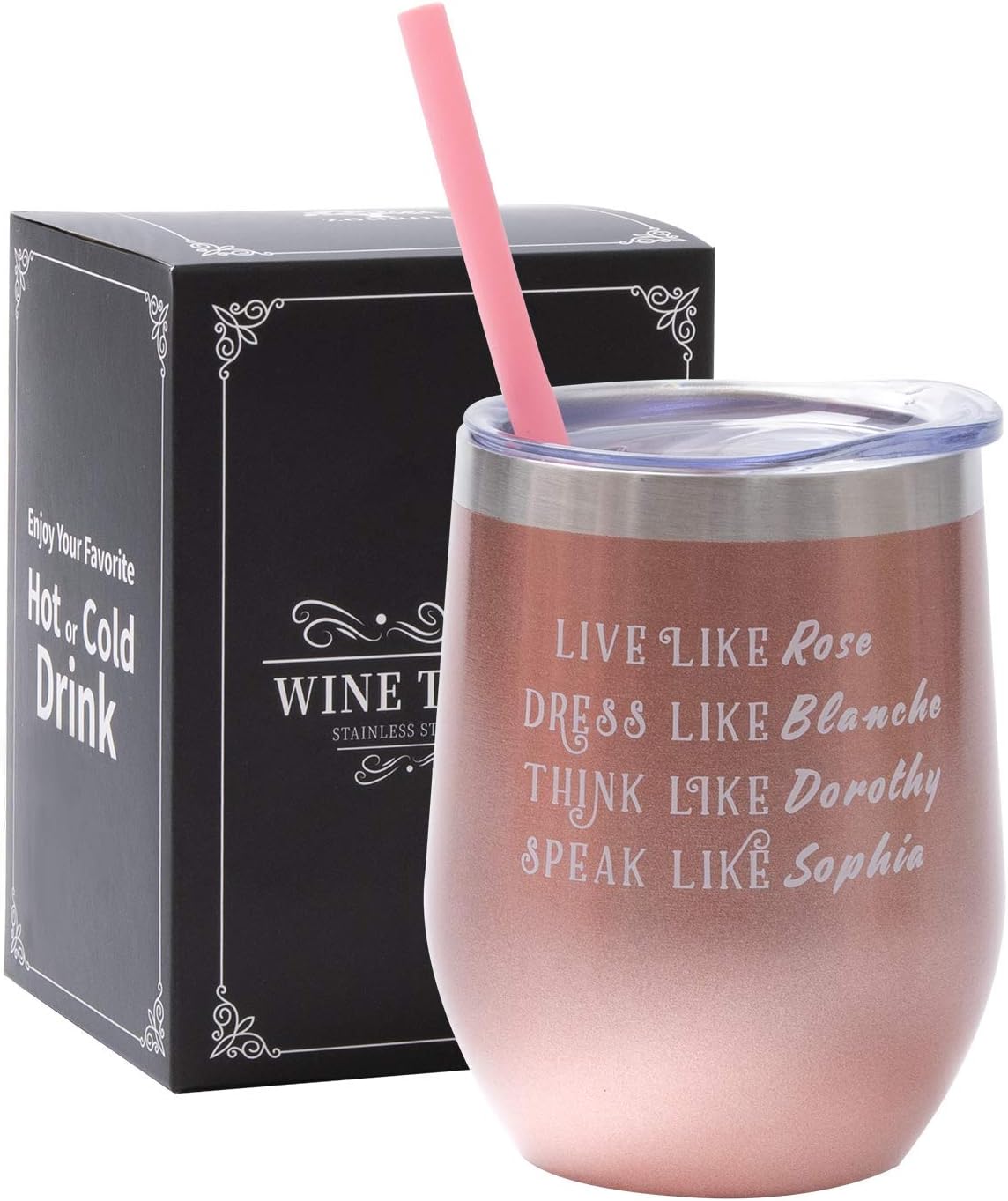 ZOORON Best Friend, Friendship Gifts for Golden Girls,Women - Funny Birthday, Christmas Gifts for Women, Best Friends, Her, Sister - Bestie, BFF Gifts Live Like Rose Speak L