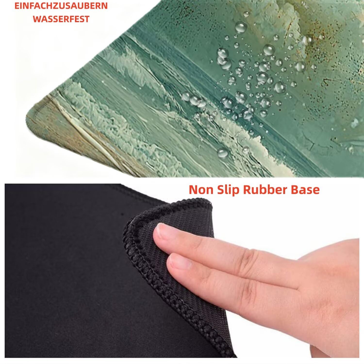 Alfombrilla Ratón XXL – Alfombrilla Escritorio, Conchas De Playa Mouse Pad Mejora Velocidad Precisión, Antideslizante Mousepad, Resistente Salpicaduras Protector Mesa Escritorio 1500x800x3mm j0xk-253