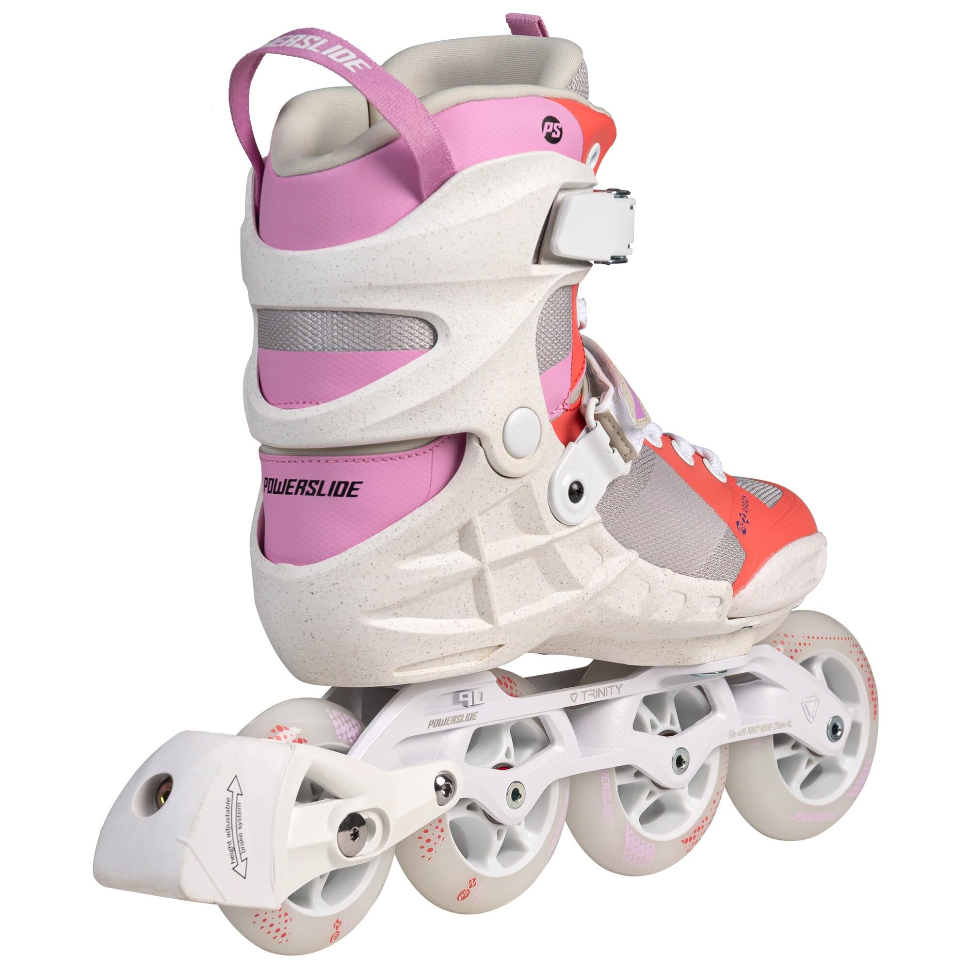 POWERSLIDE Phuzion Argon 90 Inlineskates Fitness Skates für Damen – 4x90mm Rollen, Aluminium Schiene, Trinity System, ABEC 9 Kugellager, Komfort-Memory-Foam