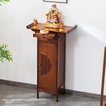 Altar Table, with Retractable Pull Plate and Enclosed Storage Area, Chinese Altar Cabinet Pedestal Table for Incense and Pray50cm/19.6''