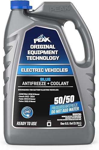 PEAK OET Electric Vehicles Blue 5050 Anticongelante y refrigerante prediluido, 1 galón