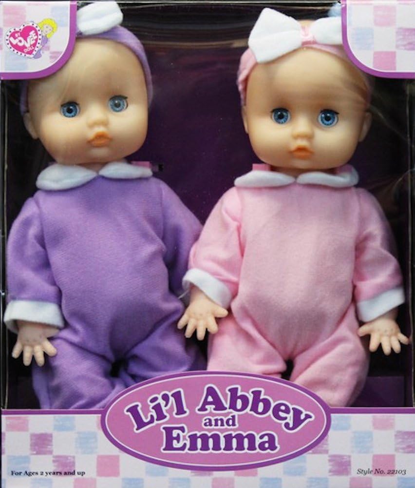 Lovee Doll 10" LI'L Abbey & Emma Twin dolls