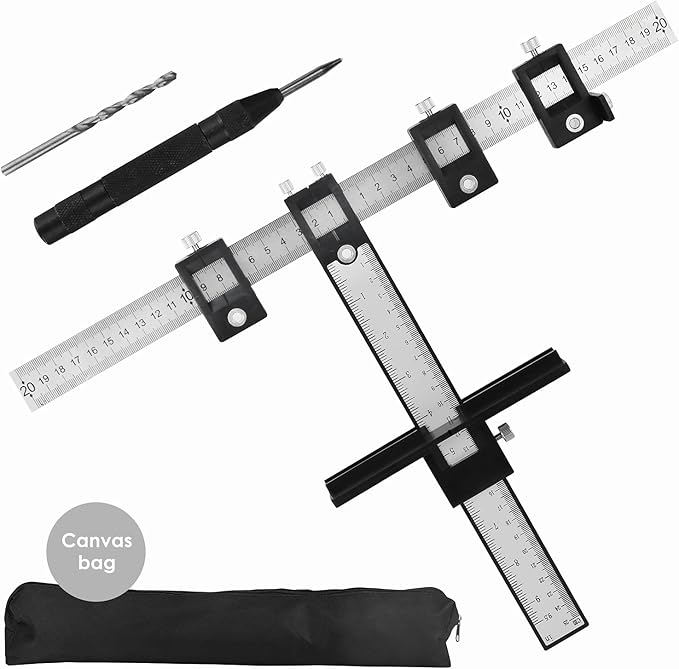 Adjustable Hardware Jig, Punch Locator Drill Template Drill