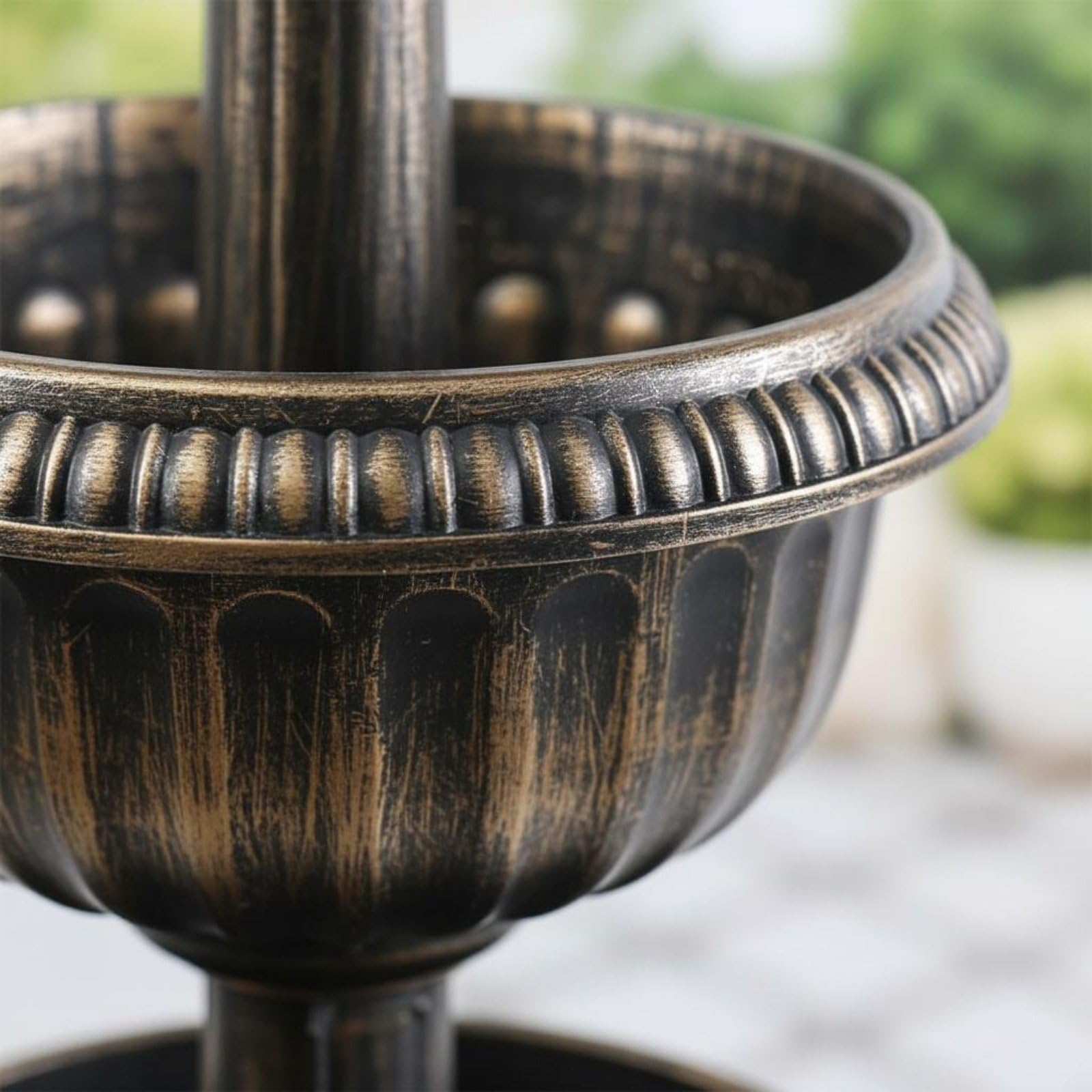 predolo Pot de Fleurs Lumineux Solaire Jardinière à Étages Solaire Peu Encombrant Support pour Plantes à Plusieurs Niveaux pour Patio, 3-Couches